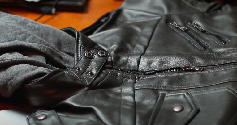 leather jacket with hoodie 2