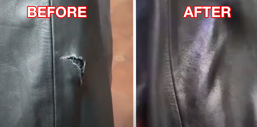 repairing ripped leather jacket