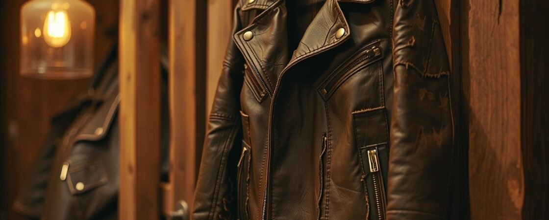 ripped leather jacket